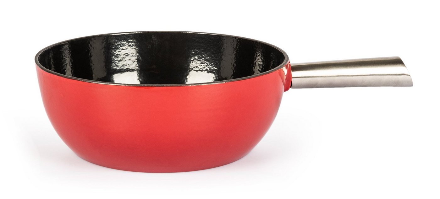 Stöckli Fonduetopf Stöckli Käsefonduecaquelon Elégance Guss, Ø 24 cm, rot/schwarz von Stöckli