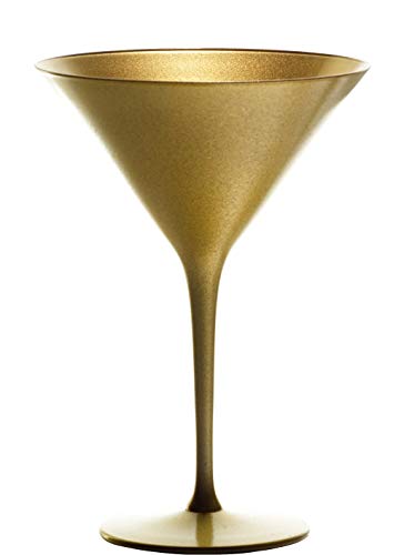 Stölzle Lausitz Cocktailschale Elements 240ml I Martini Gläser 6er Set I gold I Cocktailgläser spülmaschinenfest & stoßfest I hochwertiges Kristallglas I Martinigläser von Stölzle Lausitz