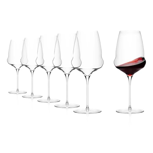 Stölzle Lausitz Bordeaux Gläser Cocoon/Rotweinglas Bordeaux 6er Set/Hochwertige Rotweingläser groß extravagant/Weingläser Rotwein/Großes Weinglas/Weinkelche Glas von Stölzle Lausitz