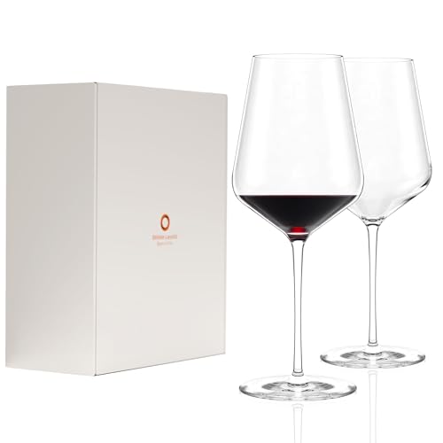 Stölzle Lausitz Bordeaux Glas Starlight 2er-Set I 675ml Rotweingläser optimal für Bordeauxwein I Extra Dünne Bordeauxgläser I Spühlmaschinenfeste Weinkelche mit maximaler Geschmacksentfaltung von Stölzle Lausitz