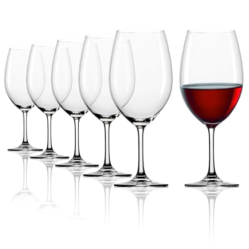 Stölzle Lausitz Bordeaux Gläser Classic/Rotweinglas Bordeaux 6er Set/Hochwertige Rotweingläser groß/Weingläser Rotwein/Großes Weinglas/Weinkelche Glas von Stölzle Lausitz