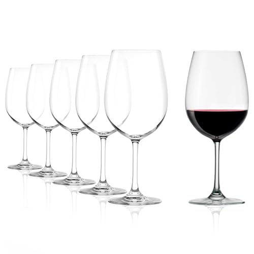 Stölzle Lausitz Bordeauxgläser Weinland 6er Set 540 ml – Elegante Weingläser ideal für Bordeaux – Rotweingläser aus Kristallglas für maximale Aromaentfaltung – Spülmaschinenfest & Made in Germany von Stölzle Lausitz