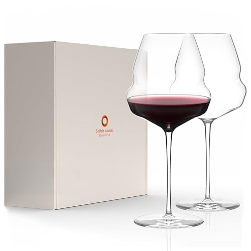Stölzle Lausitz Burgunder Gläser Cocoon/Rotweinglas 2er Set/Hochwertige Rotweingläser groß extravagant/Weingläser Rotwein/Stölzle Rotweingläser/Rotweingläser Burgunder von Stölzle Lausitz