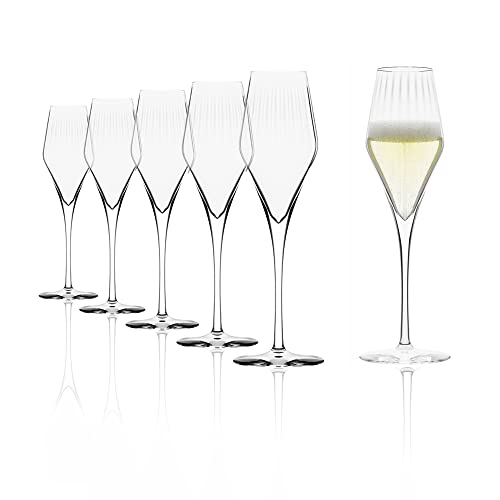 Stölzle Lausitz Champagner Glas Symphony/Elegantes Champagner Gläser Set 6-teilig/Hochwertige Sektgläser aus Kristallglas/Aperitif Gläser/Prosecco Gläser/Sektflöten Glas von Stölzle Lausitz