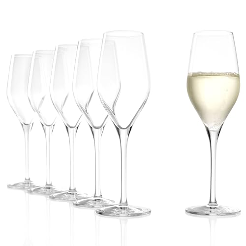 Stölzle Lausitz Champagner Gläser Exquisit 6er-Set 265ml – Eleganter Champagnerkelch ideal für Sekt & Prosecco – Hochwertige Kristall Sektgläser aus deutscher Herstellung – Spülmaschinen- & Stoßfest Stölzle Lausitz Champagner Gläser Exquisit 6er-Set 265ml – Eleganter Champagnerkelch ideal für Sekt & Prosecco – Hochwertige Kristall Sektgläser aus deutscher Herstellung – Spülmaschinen- & Stoßfest von Stölzle Lausitz