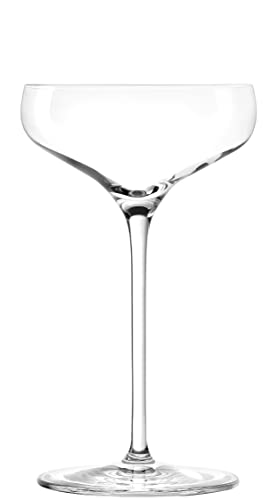 Stölzle Lausitz Champagnerschalen Twist 6er Set 220 ml/Sektschale aus hochwertigem Kristallglas/als Champagner-, Cocktail- oder Sektschalen/spülmaschinenfestes Coupette Glas von Stölzle Lausitz
