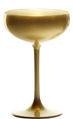 Stölzle Lausitz Elements Sektschalen Gold 6er Set 200ml / Sektschale aus hochwertigem Kristallglas/als Sekt-, Cocktail- oder Champagnerschale/spülmaschinenfestes Coupette Glas von Stölzle Lausitz