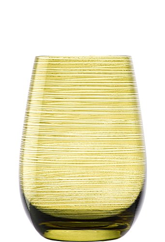 Stölzle Lausitz Gläser TWISTER 465 ml Oliv I Trinkgläser 6er Set I Gläser-Set spülmaschinenfest I hohe Stoßfestigkeit I Universalgläser als Wassergläser & Saftgläser & Longdrinkgläser von Stölzle Lausitz