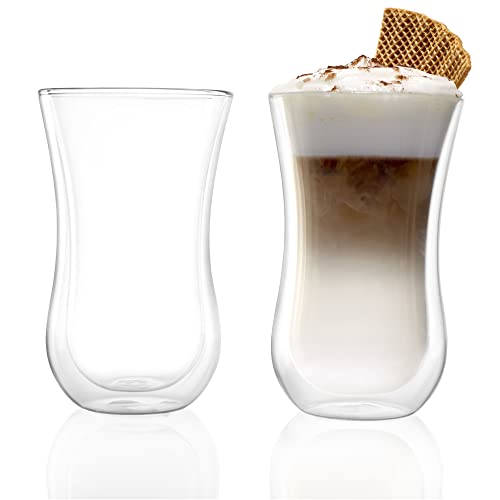 Stölzle Lausitz Gläser Coffee 'N More 2er Set I Thermogläser doppelwandig geeignet als Teegläser, Cappuccino Gläser und Kaffeegläser I Latte Macchiato Gläser doppelwandig – 300 ml von Stölzle Lausitz