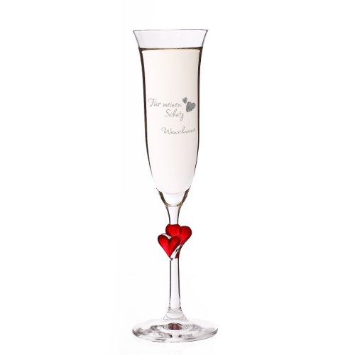 Stölzle Lausitz L'Amour Sektglas mit Herzen - Für meinen Schatz - Gravur Gratis - zum Valentinstag von Stölzle Lausitz