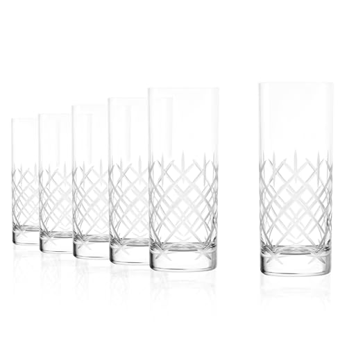 Stölzle Lausitz Longdrinkgläser New York Bar Club / 6er Set Trinkgläser 405 ml/Cocktailgläser/hochwertiges Longdrinkgläser Set in edlem Design/Gin Gläser/Highball Gläser von Stölzle Lausitz