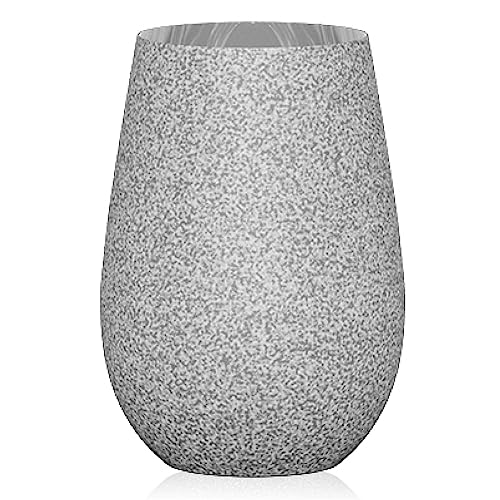 Stölzle Lausitz Longdrinkgläser Stones Graphit Mittelgrau 6er-Set 465 ml – Allroundbecher für Wasser, Saft & Cocktails – Hochwertige Trinkgläser in Steinoptik – Spülmaschinengeeignet & stoßfest von Stölzle Lausitz