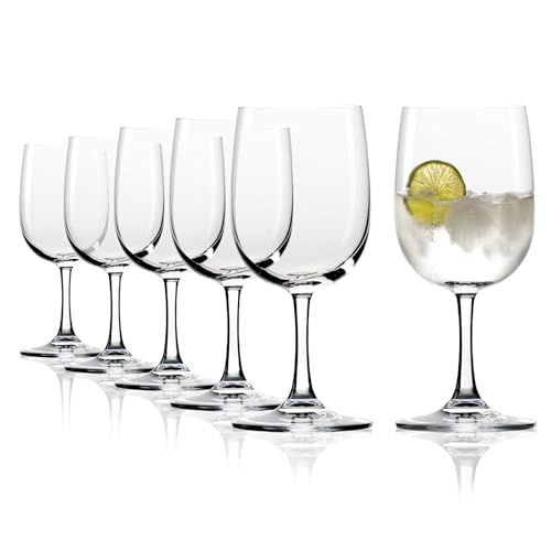 Stölzle Lausitz Mineralwasser Classic 6er-Set 320ml – Edle Trinkgläser für Wasser, Saft & Drinks – Wassergläser mit Stiel aus bleifreiem Kristallglas – Spülmaschinen- & Stoßfest, made in Germany von Stölzle Lausitz