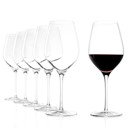 Stölzle Lausitz Rotweingläser Exquisit Royal 6er-Set 480ml – Hochwertige Weingläser ideal für Rotwein – Eleganter Rotweinkelch aus Kristallglas für maximale Aromaentfaltung – Spülmaschinen- & Stoßfest von Stölzle Lausitz