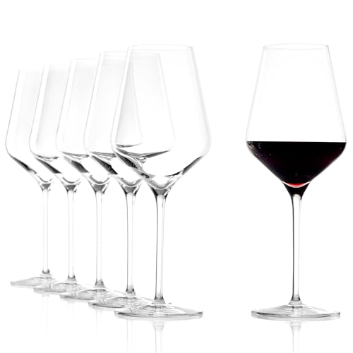 Stölzle Lausitz Rotweingläser Quatrophil 6er-Set 570ml – Hochwertige Weingläser ideal für Rotwein – Eleganter Rotweinkelch aus Kristallglas für maximale Aromaentfaltung – Spülmaschinen- & Stoßfest von Stölzle Lausitz