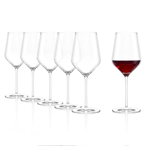 Stölzle Lausitz Rotweingläser Starlight 6er-Set 510 ml – Hochwertige Weingläser ideal für Rotwein – Elegante Rotweinkelche aus bleifreiem Kristallglas – Spülmaschinengeeignet & stoßfest von Stölzle Lausitz