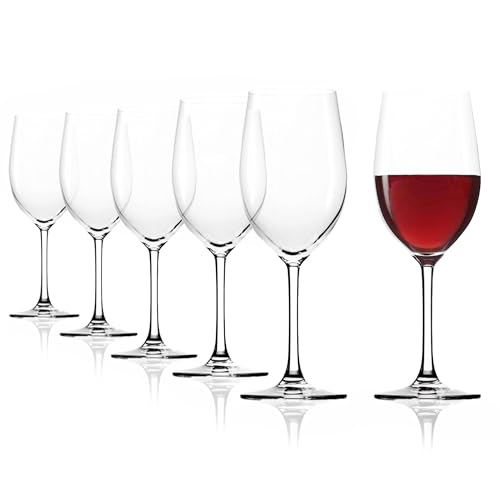 Stölzle Lausitz Rotweingläser Classic 6er-Set 450ml – Hochwertige Weingläser ideal für Rotwein – Eleganter Rotweinkelch aus Kristallglas für maximale Aromaentfaltung – Spülmaschinen- & Stoßfest von Stölzle Lausitz