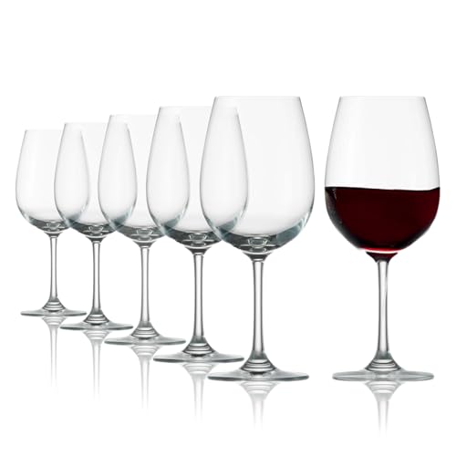 Stölzle Lausitz Rotweingläser Weinland 6er-Set 450 ml – Hochwertige Weingläser ideal für Bordeaux – Eleganter Rotweinkelch aus Kristallglas für maximale Aromaentfaltung – Spülmaschinen- & Stoßfest von Stölzle Lausitz