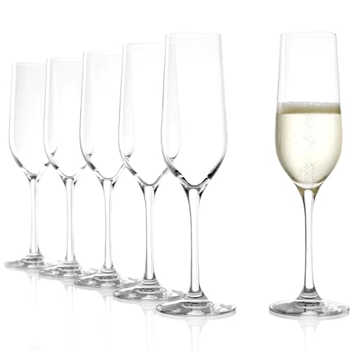 Stölzle Lausitz Sektgläser Classic/Sektgläser Set 6-teilig/Hochwertiges Sektglas aus Kristallglas/Aperitif Gläser/Prosecco Gläser/Champagner Gläser/Sektflöten Glas von Stölzle Lausitz