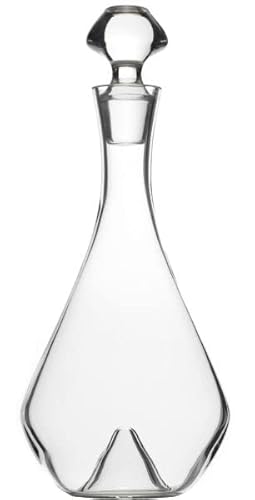 Stölzle Lausitz Spirituosen Karaffe Mundgeblasen/Glaskaraffe 1 Liter mit Deckel/Hochwertige Kristallglas Karaffe geeignet als Whisky Karaffe, Rum Karaffe, Gin Karaffe, Cognac Karaffe von Stölzle Lausitz