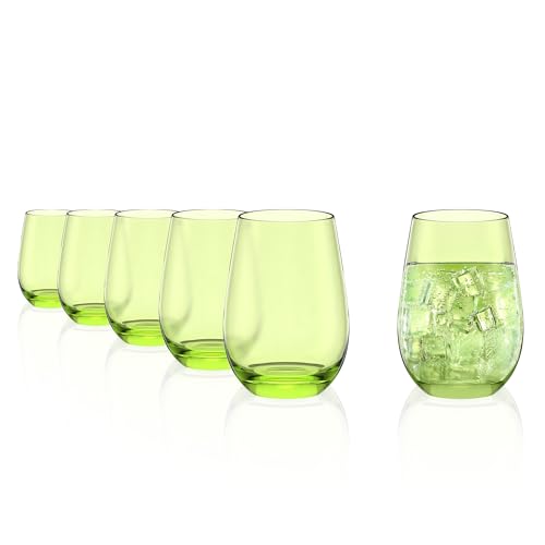 Stölzle Lausitz Wassergläser Elements Kids Grün 6er-Set 335 ml – Allroundgläser für Wasser, Saft & Cocktails – Trinkgläser aus hochwertigem Kristallglas – Spülmaschinengeeignet & stoßfest Stölzle Lausitz Wassergläser Elements Kids Grün 6er-Set 335 ml – Allroundgläser für Wasser, Saft & Cocktails – Trinkgläser aus hochwertigem Kristallglas – Spülmaschinengeeignet & stoßfest von Stölzle Lausitz