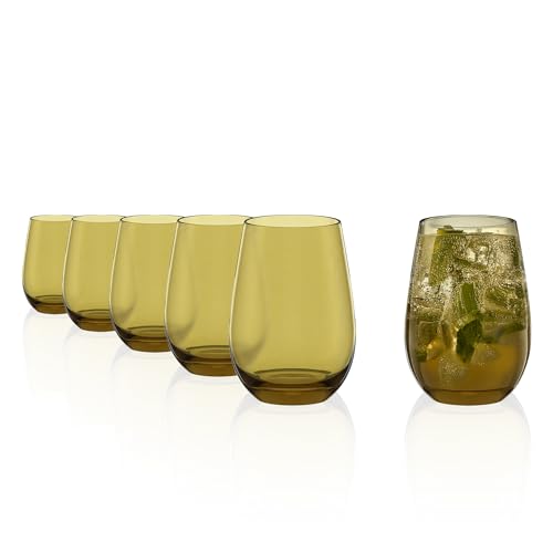 Stölzle Lausitz Wassergläser Elements Kids Oliv 6er-Set 335 ml – Allroundgläser für Wasser, Saft & Cocktails – Trinkgläser aus hochwertigem Kristallglas – Spülmaschinengeeignet & stoßfest Stölzle Lausitz Wassergläser Elements Kids Oliv 6er-Set 335 ml – Allroundgläser für Wasser, Saft & Cocktails – Trinkgläser aus hochwertigem Kristallglas – Spülmaschinengeeignet & stoßfest von Stölzle Lausitz