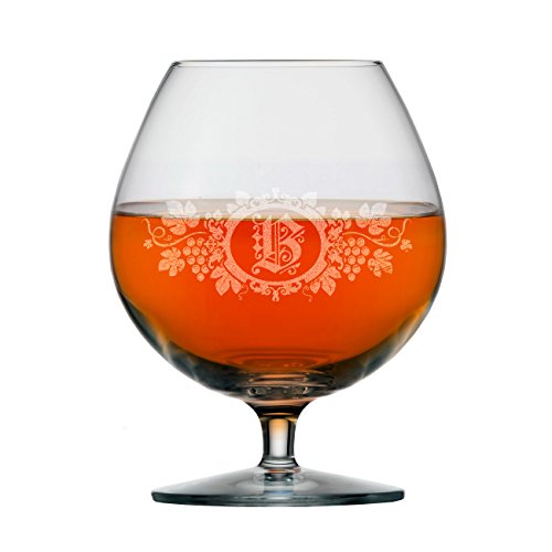 Stölzle Lausitz Weinbrandglas - Cognacglas mit eigenem Initial in Weinranke Gravur Gratis 585 ml von Stölzle Lausitz