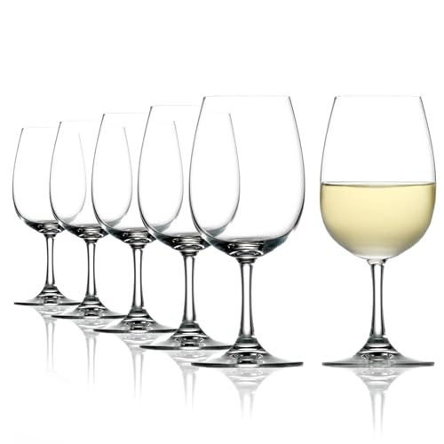 Stölzle Lausitz Weißweingläser Weinland 6er-Set 350 ml – Weingläser ideal für schwere Weißweine & mittelschwere Rotweine – Edler Weißweinkelch aus Kristallglas – Spülmaschinenfest & Made in Germany von Stölzle Lausitz