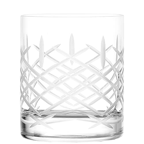 Stölzle Lausitz New York Bar Club Whiskey Gläser 6er Set/Whisky Glas 320ml Fassungsvermögen/edle Whisky Gläser aus hochwertigem Kristallglas/Whisky Gläser Set spülmaschinentauglich von Stölzle Lausitz