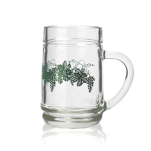 Stölzle Oberglas Robuste Weinkanne 0,25 l 6er Set MIT WEINLAUB DEKOR I Hochwertige Trinkgläser mit Henkel 6 Stück für Rotwein Weißwein I Spritzerglas 250ml spülmaschinenfest & bruchsicher Stölzle Oberglas Robuste Weinkanne 0,25 l 6er Set MIT WEINLAUB DEKOR I Hochwertige Trinkgläser mit Henkel 6 Stück für Rotwein Weißwein I Spritzerglas 250ml spülmaschinenfest & bruchsicher von Stölzle Lausitz