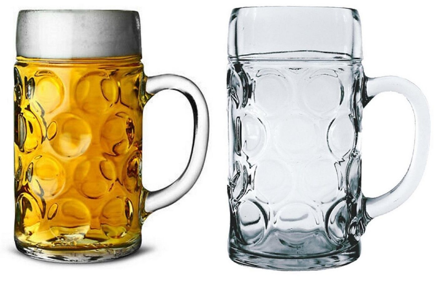 Stölzle-Oberglas Bierglas Stölzle Masskrug ISAR 1Liter 2er Set, Kristallglas von Stölzle-Oberglas