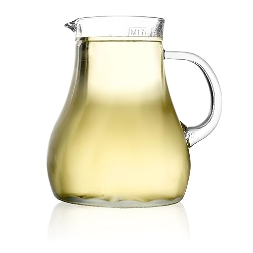 Stölzle Oberglas Wasserkrug Glas Salzburg/Stabiler Glaskrug 1 Liter/Hochwertiger Glas Krug und Karaffe Glas geeignet als Wasserkaraffe, Karaffe für Limonade, Saftkrug von Stölzle Lausitz