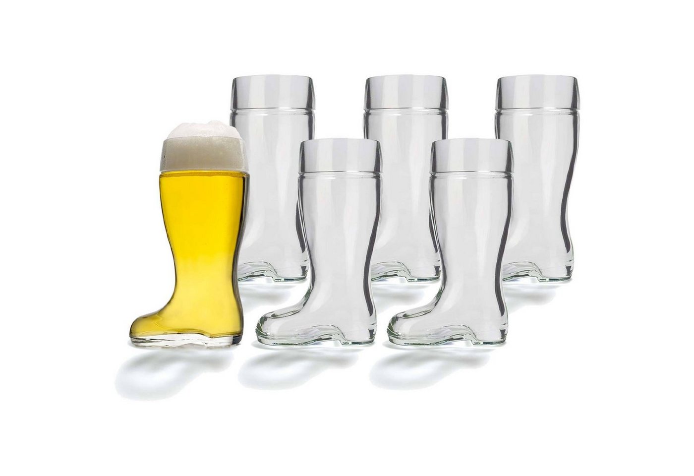 Stölzle Bierglas Stiefel Biergläser 1000 ml 6er Set, Glas von Stölzle