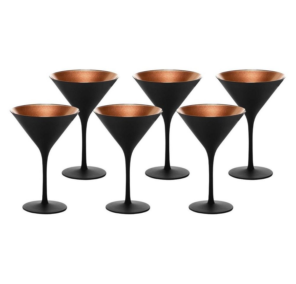 Stölzle Cocktailglas Stölzle Lausitz Elements Cocktail Schwarz-Bronze (6er Set), Glas von Stölzle