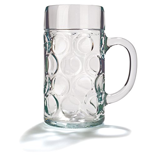 Stoelzle Deutscher Glasbierkrug, 1 Liter von bar@drinkstuff