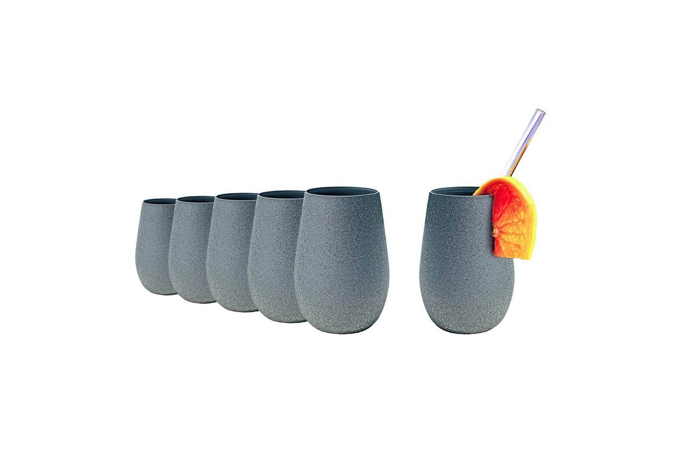 Stölzle Glas Stones Becher 465 ml 6er Set, Glas von Stölzle