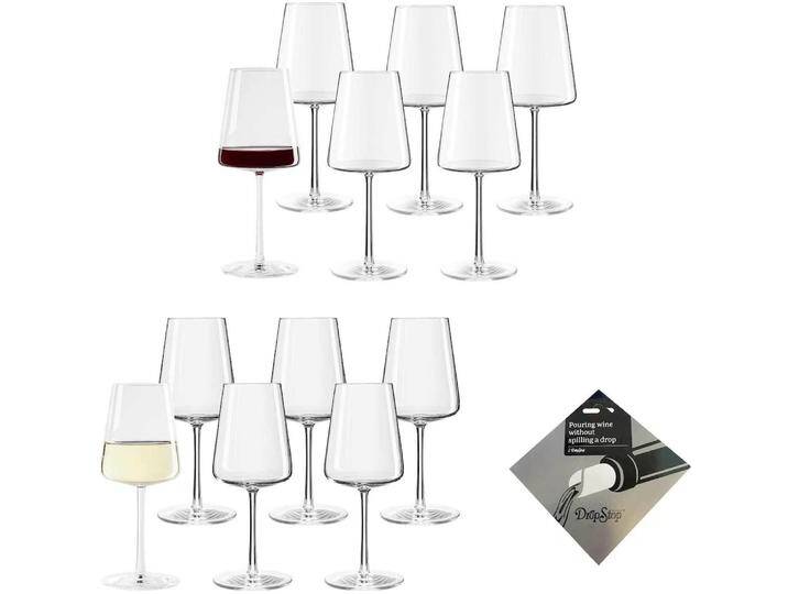 Stölzle Weingläser + Weinausgiesser Power Weingläser Set + Dropstop, Weingläser, Transparent Stölzle Weingläser + Weinausgiesser Power Weingläser Set + Dropstop, Weingläser, Transparent von Stölzle