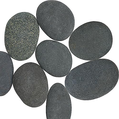 10 Stück Flache Steine zum Bemalen,8-10cm Glatte Kieselsteine zum Bemalen,Flache Kieselsteine zum Basteln,handverlesene Naturstein Aquarium Deko-Steine von Stoepeoco