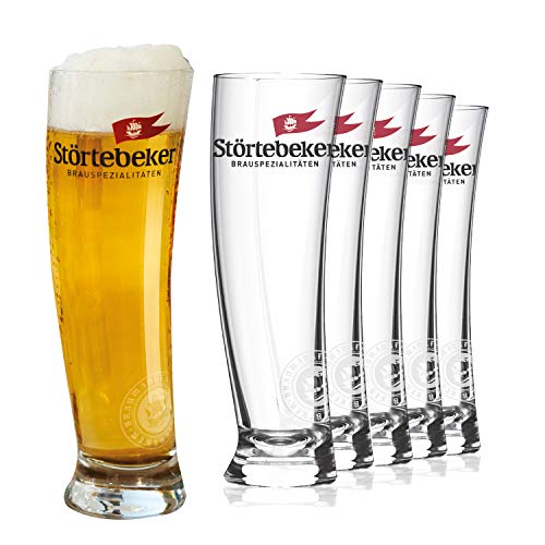 Störtebeker Weizenbiergläser 0,5 l - 6 Weizengläser im Sydney Segelglas Design - Weissbiergläser 0,5l - Störtebeker Gläser als tolles Bier Geschenk von Sahm