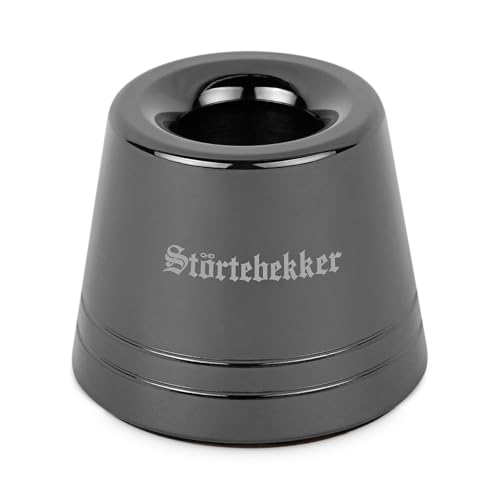Störtebekker® Premium Rasierständer 'Hamburg' aus Edelstahl in Schwarz - geeignet für (Störtebekker®) Rasierhobel 'Hamburg' - hochwertiges Zubehör - rutschfester Boden - massiver Stand - 125g von Störtebekker Shaving Accessories