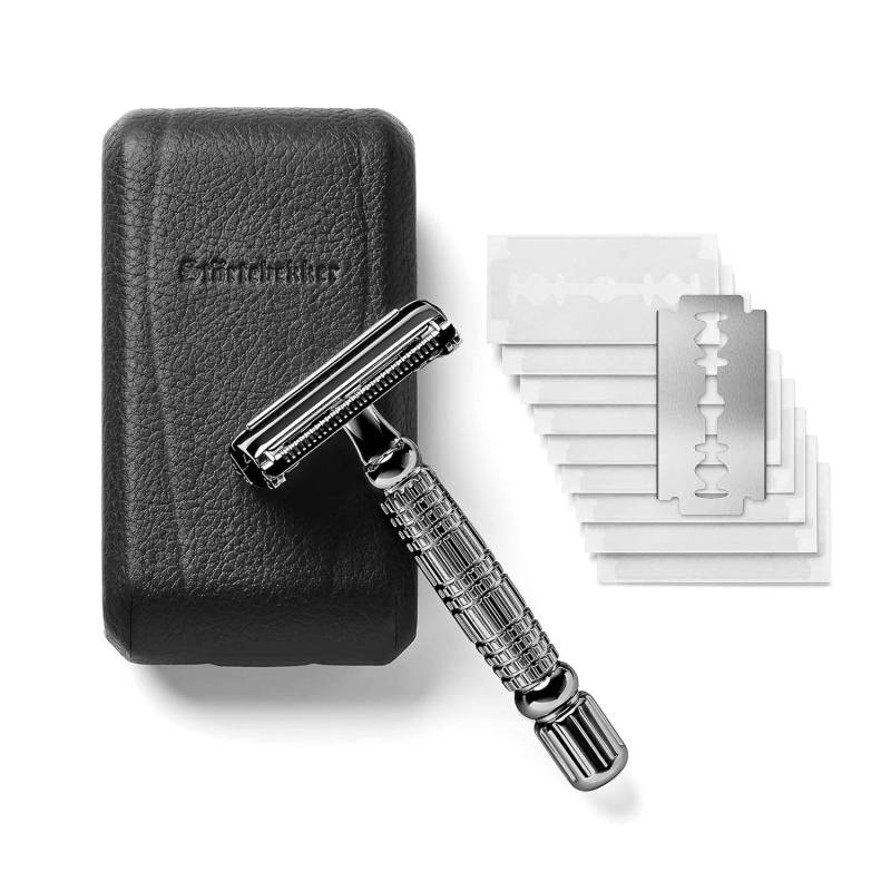 Störtebekker Rasierhobel Rasierer Nassrasier 10 Klingen Etui Unvollständig B-Ware von Störtebekker