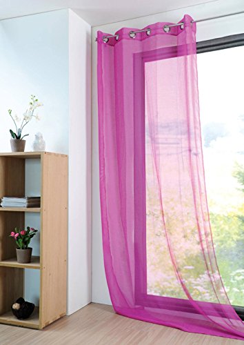 CDaffaires Vorhang sandgestrahlt 135 x 260 cm Monna Fuchsia von Stof