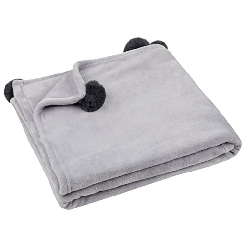 Gadget et et Bazar Kuscheldecke, 130 x 160 cm, Grau von Stof