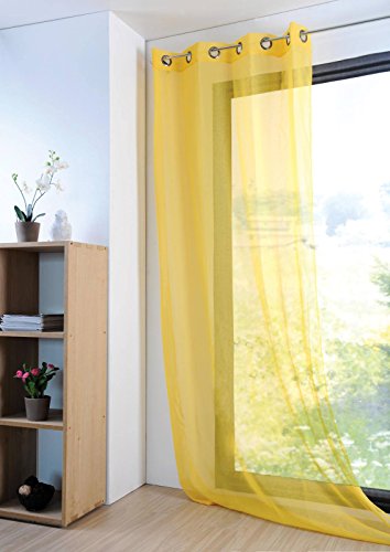 LOVELY CASA Monna Vorhang 140 x 280 cm Polyester Gelb 280 x 140 cm LOVELY CASA Monna Vorhang 140 x 280 cm Polyester Gelb 280 x 140 cm von Stof