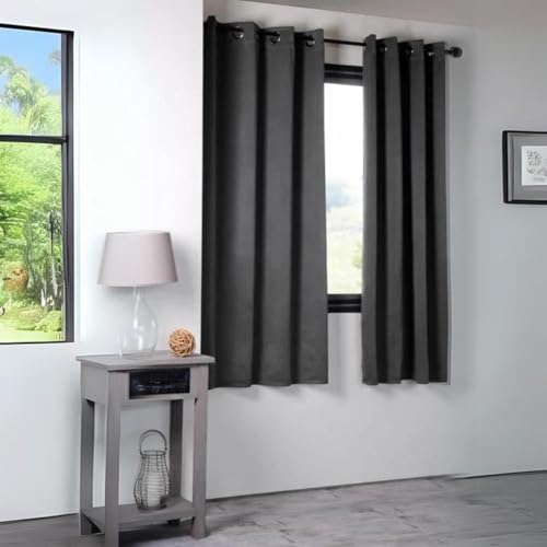 LOVELY CASA Vorhang Blickdicht, Polyester, anthrazit, 250 x 135 cm LOVELY CASA Vorhang Blickdicht, Polyester, anthrazit, 250 x 135 cm von Stof