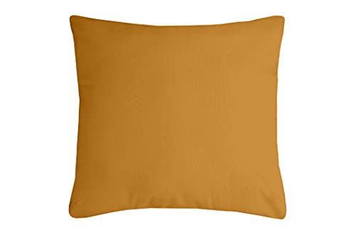 Stof - Kissen – Größe 40 x 40 cm – 100% Polyester – Farbe Curry – Modell Nelson – ideale Dicke – bequem und elegant – angenehm zu berühren von Stof