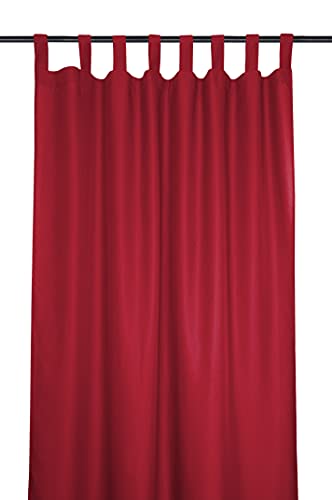 Stof Vorhang, Modell Nelson, Rot, 135 x 260 cm, 100% Polyester von Stof