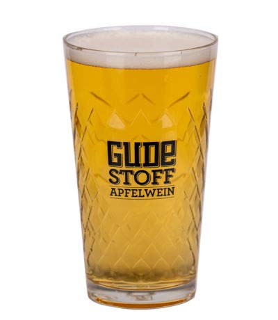 GUDE Stoff Glas Apfelweinglas Geripptes 0,5 Liter von Stoff-Kollektion