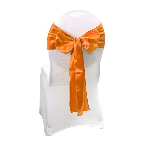 Satin Stuhlschleife für Stuhlhusse (Orange, 25 Stück) von Stoff-Kollektion