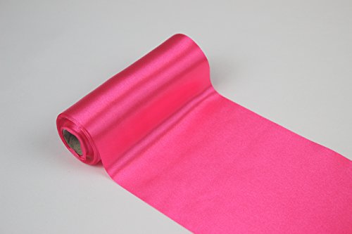 Stoff-Kollektion Satin Rolle Tischläufer 12cm x 9m (Pink, 1er Pack) von Stoff-Kollektion